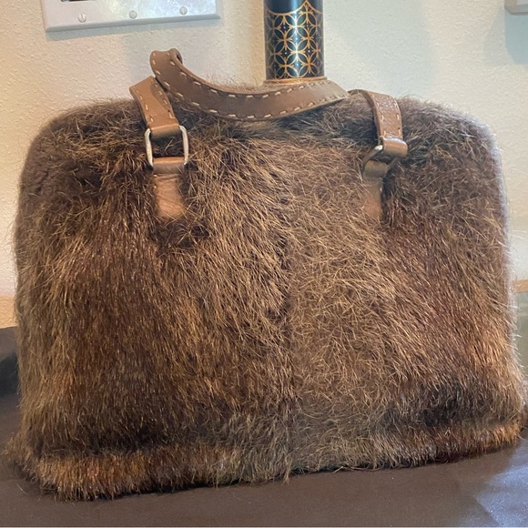 Fendi Handbags - FENDI SELLERIA MINK SATCHEL HANDBAG PREOWNED Vintage